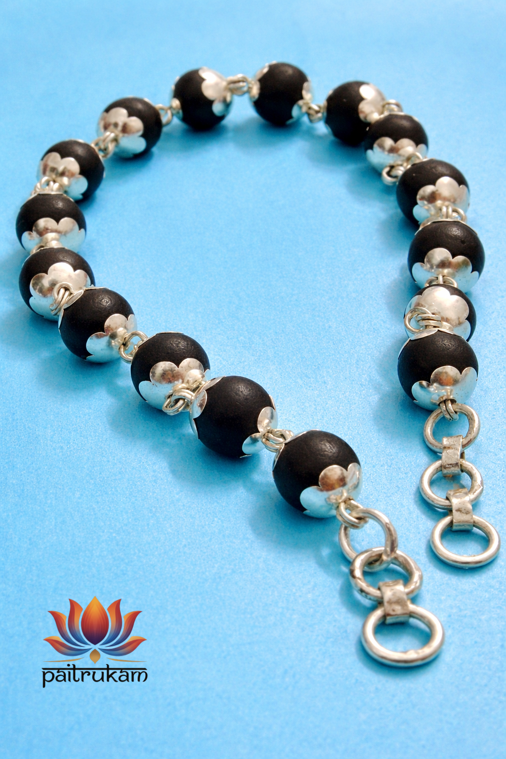 Karungali-Silver Bracelet