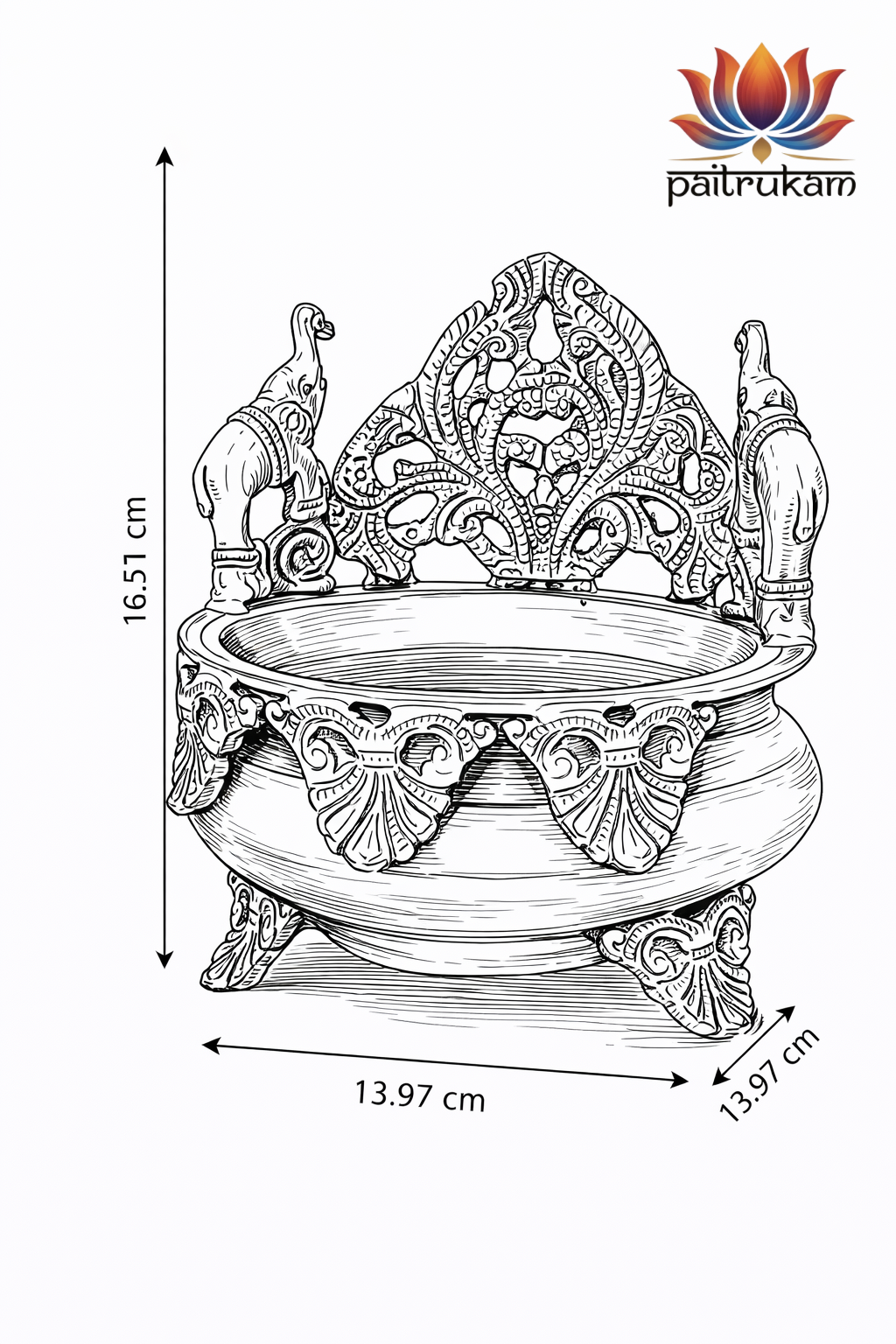 Uruli with Elephant Carving
